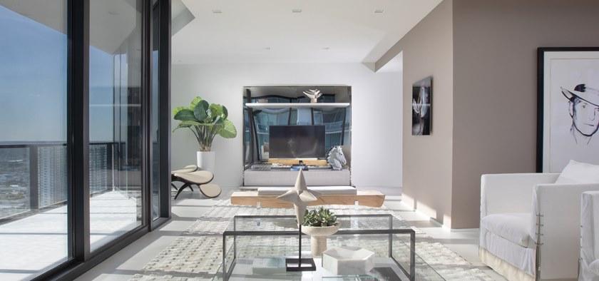 MORADA Стенка для хранения из дерева и стекла со встроенным освещением Sunrise Sunrise wu - Вид №4