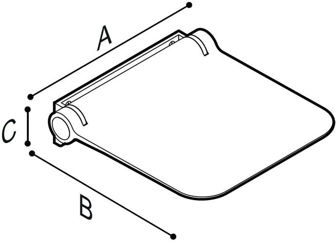 Ponte Giulio Складное сиденье для душа из полиуретана Hug G12jds05 - Вид №1