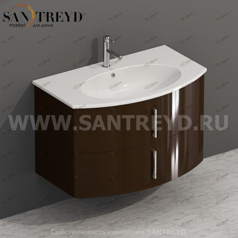 MDMC80Y168 Тумба с двумя ящиками 78 см коричневая Globo 4ALL Италия Ceramica Globo