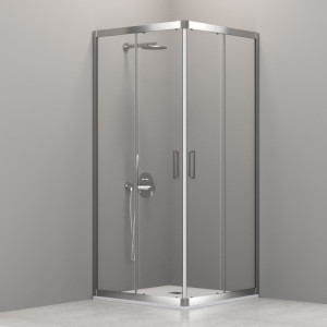 745705 FLEX раздвижные двери открытым углом H2000 прозрачное стекло 6мм и хром профиль, Kerasan Cabine doccia Италия