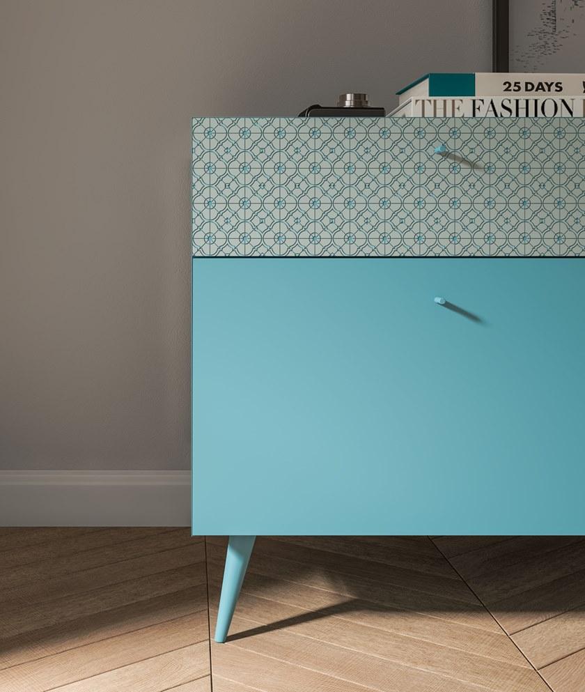 Barba design Буфет из лакированного дерева с ящиками Tiles 54.c1 - Вид №1