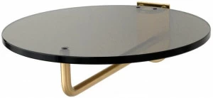 Schönbuch Настенная латунная вешалка для верхней одежды со стеклянной полкой  0934.102.101