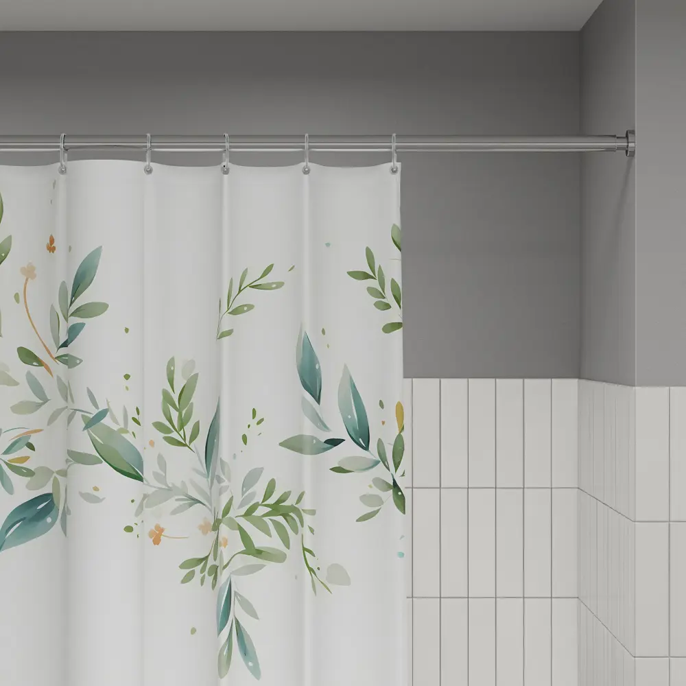 89380334 Штора для ванной Iddis Leaves LM13P18i11 200x180 см полиэстер цвет белый STLM-1566475 - Вид №6