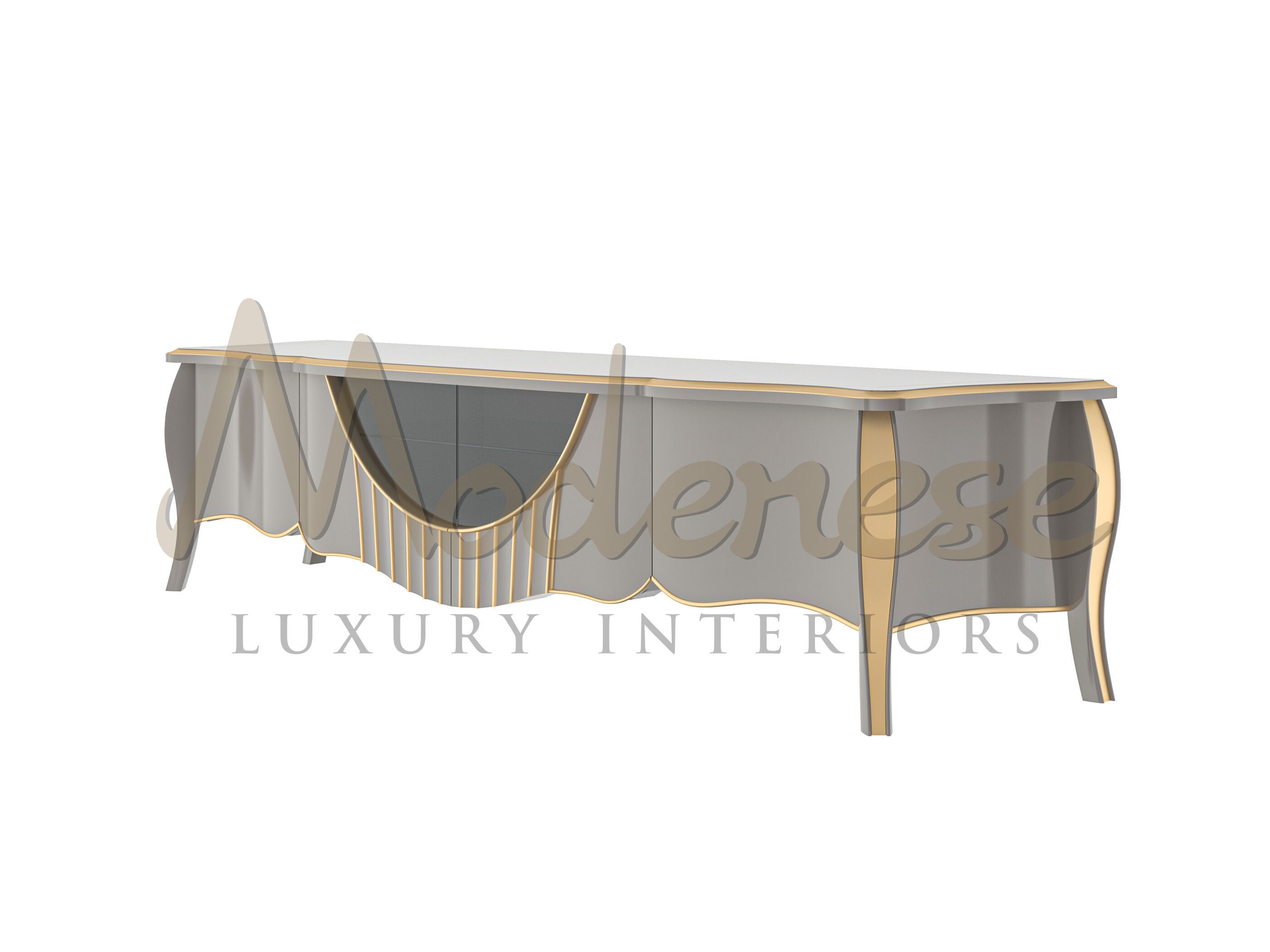 Шкаф для телевизора из бука с распашными дверцами Modenese Luxury Interiors URBAN CHIC ARCH-00103106 - Вид №1