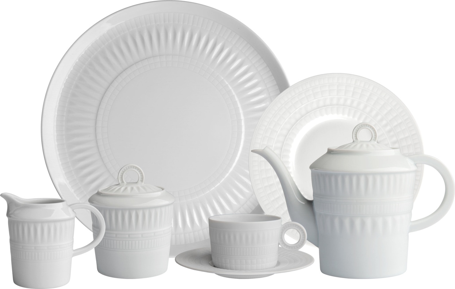 10607521 Haviland Сервиз чайный 6/22 "Сублим, бриллиант" (глянцевый, матовый) Фарфор 