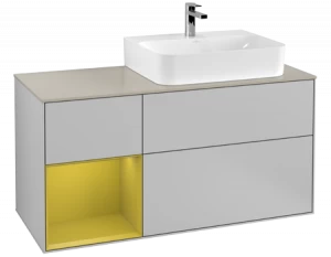 Villeroy&Boch Тумба под раковину Прямоугольная версия F143HEGJ Finion Light Grey Matt Lacquer
