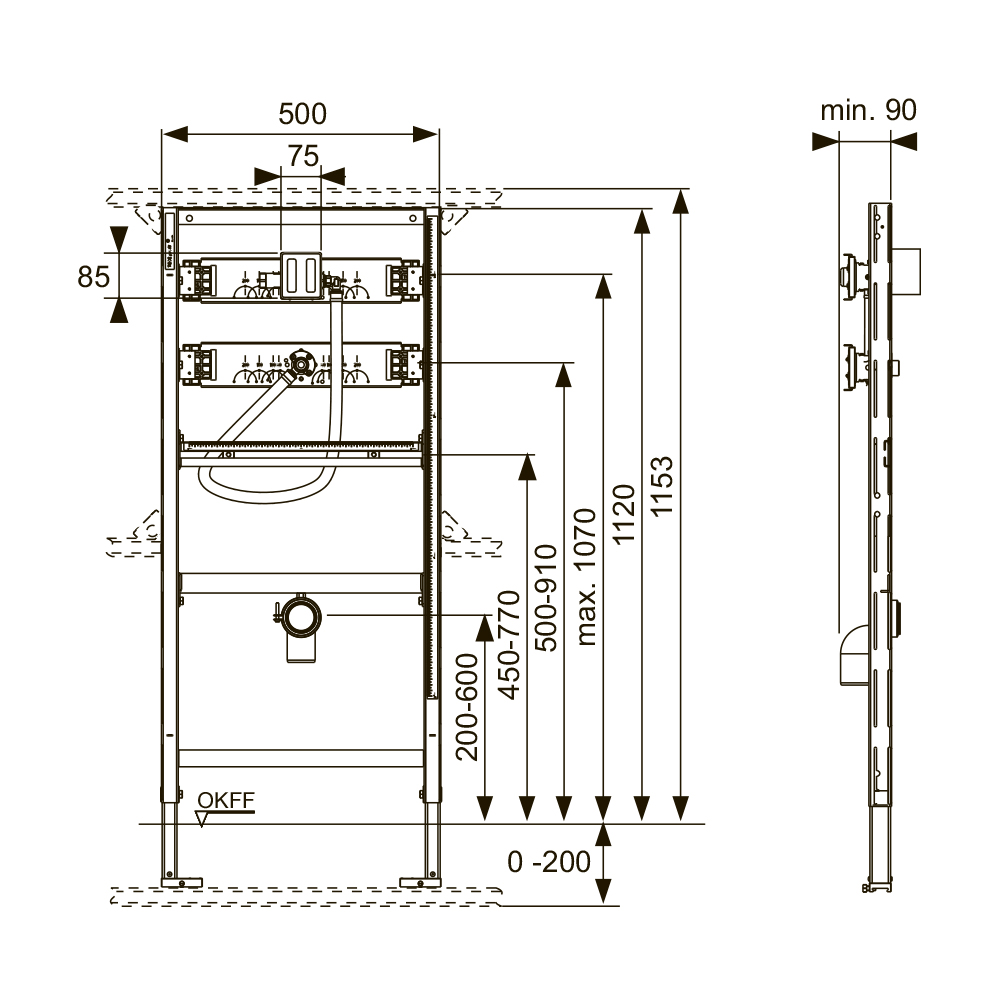 9320008 Модули для писсуара Tece TECEprofil - Вид №1
