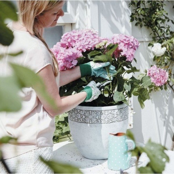 Ваза бежевая с декоративным элементом диаметр 40 см "Пуатье" LE-VILLAGE - 081678 Бежевый  - Вид №2