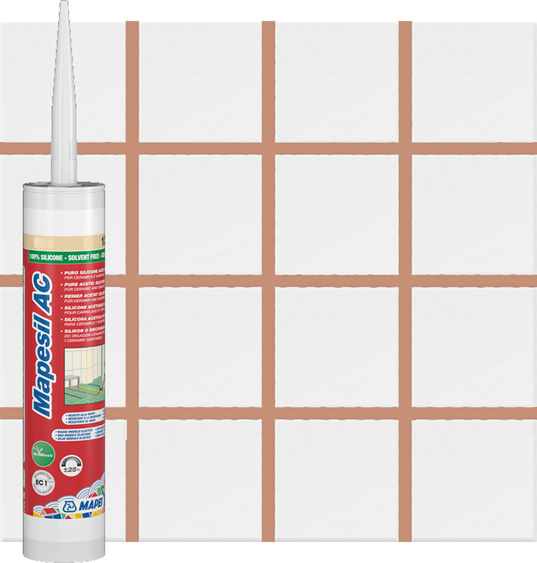 90342463 Силиконовый герметик Mapesil AC 139 Розовая пудра, 310 мл STLM-0192358 MAPEI