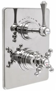 Rubinetteria Giulini Термостатический смеситель для душа на 2 отверстия с тарелкой Londra 8212-ln