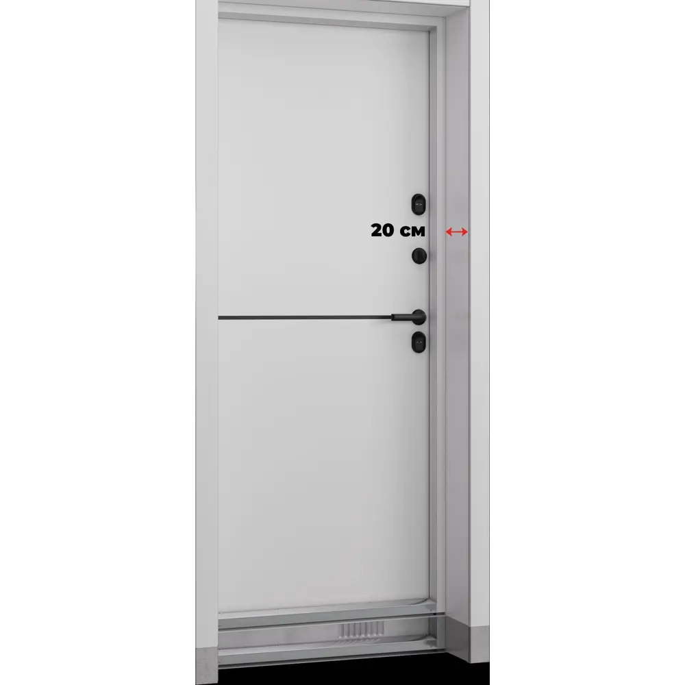 Входная дверь металлическая Антарктик 95x205 см левая бьянко TOREX STLM-2168444 - Вид №12