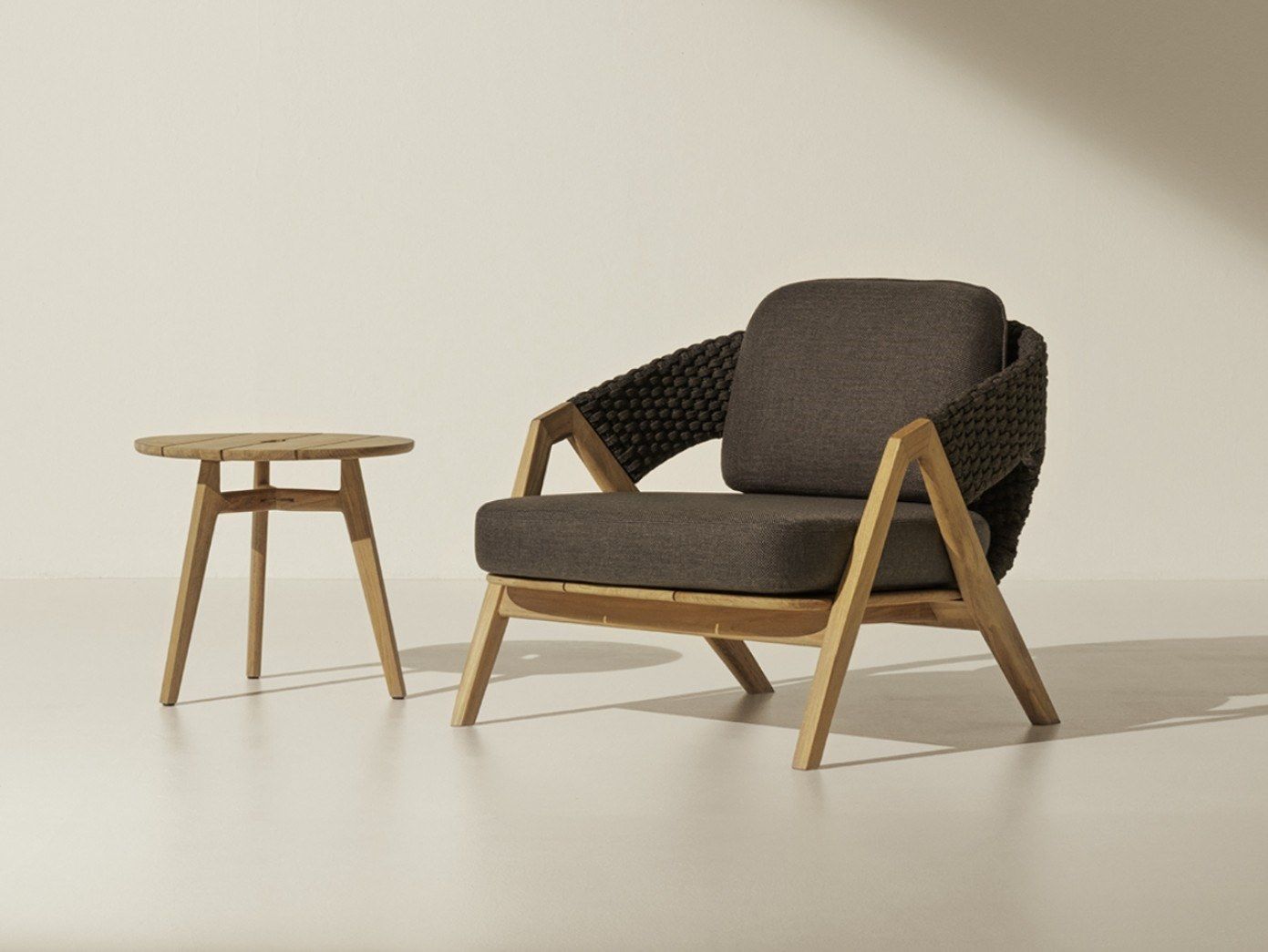 Круглый стол из тикового дерева Ethimo Knit ARCH-00022966 - Вид №6