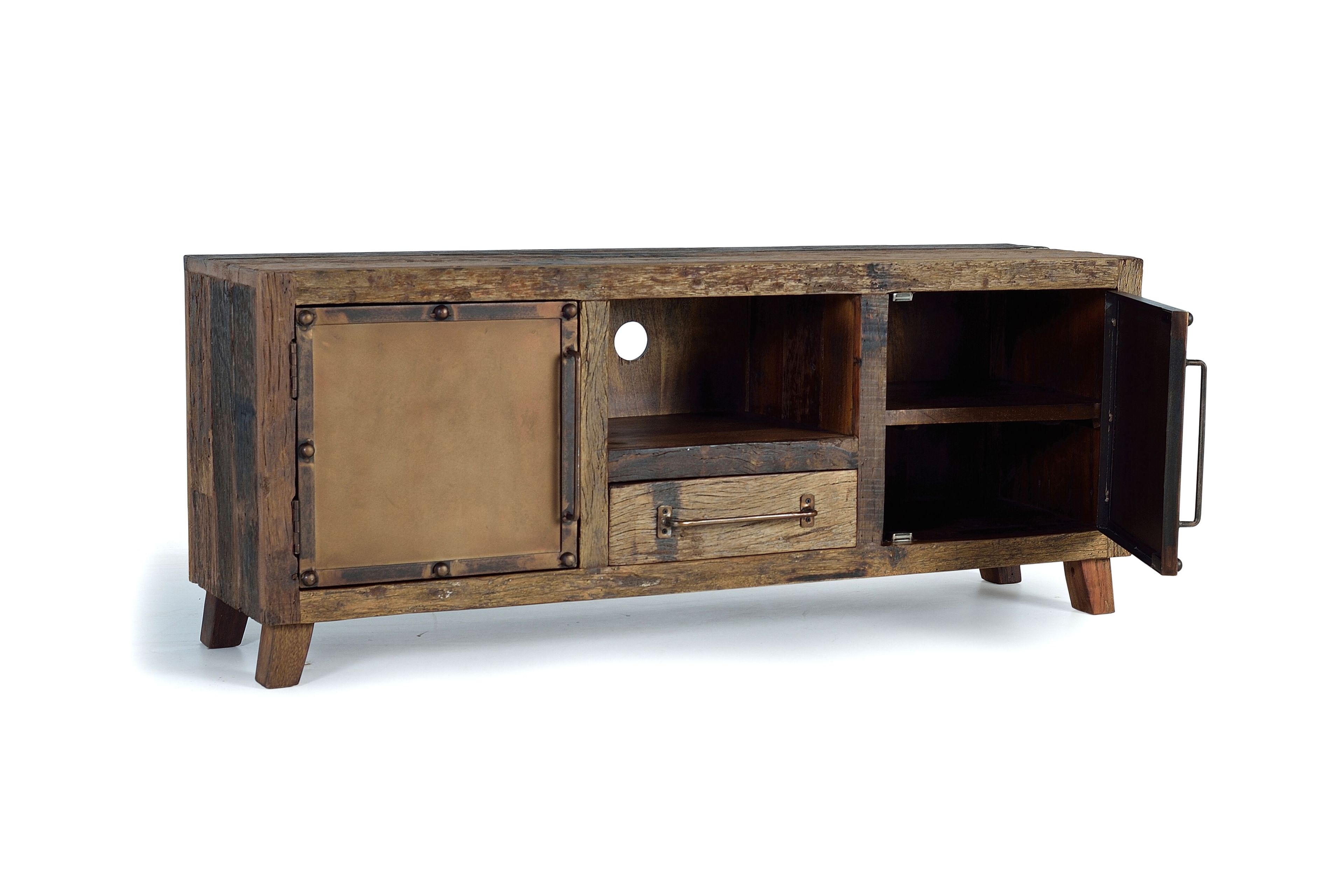 Восстановленный деревянный шкаф для телевизора с распашными дверцами Giner y Colomer Сандерленд ARCH-00124832 - Вид №1