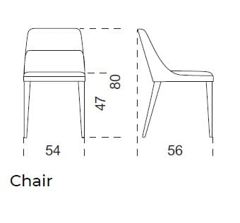 Мягкий стул из ткани Gallotti&Radice JACKIE ARCH-00051488 - Вид №2