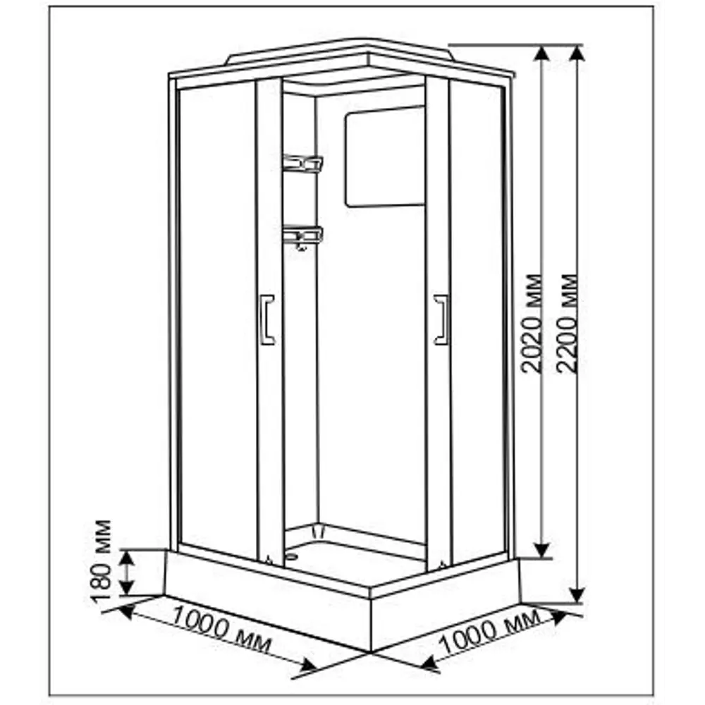 Душевая кабина Sensea Cube низкий поддон 100x100 см 82422704 STLM-2164077 - Вид №10