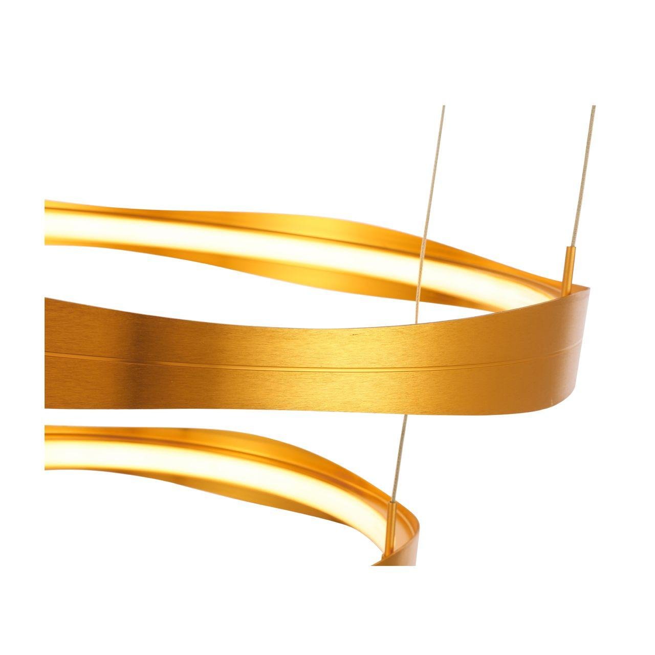 Подвесной светильник светодиодный золотой Elazzo SL1594.203.02 ST LUCE ДИЗАЙНЕРСКИЕ, ОРИГИНАЛЬНЫЕ 00-3890137 Белый;золото  - Вид №1