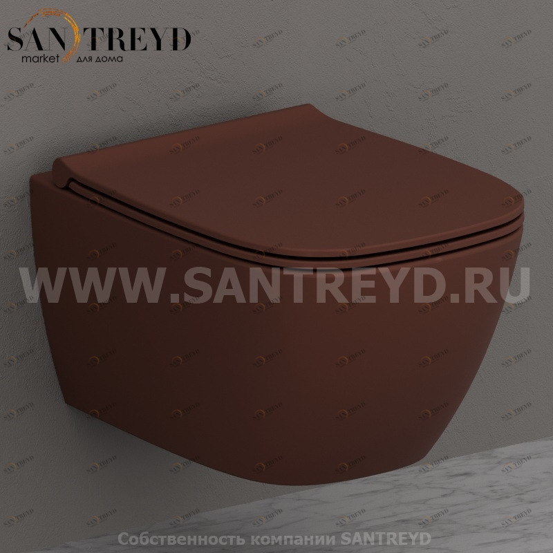 GNS03MT Подвесной унитаз настенный Коричневый Ceramica Globo GENESIS Италия