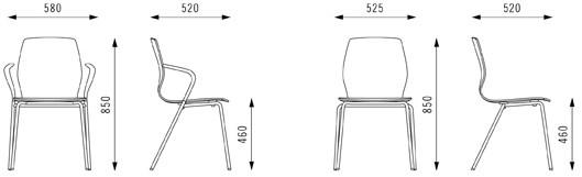 BENE Стул для конференций штабелируемый с откидной крышкой sun-id-1411556 - Вид №1