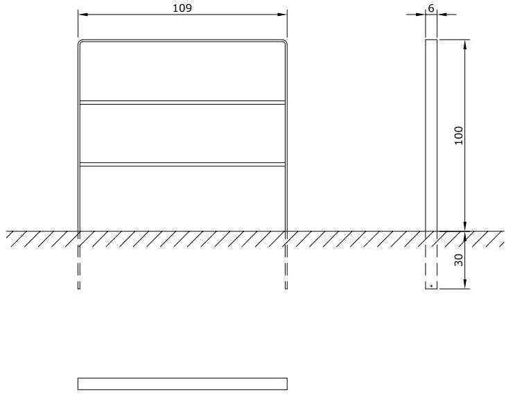 Euroform W Металлический барьер / стойка для велосипедов  910l  - Вид №5