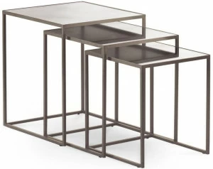 Cantori Штабелируемый квадратный журнальный столик из зеркального стекла Narciso