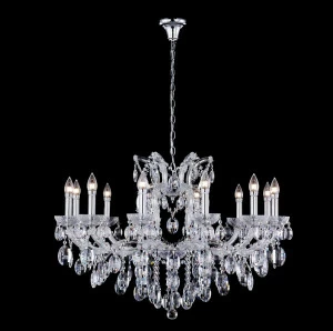 Подвесная люстра Crystal Lux Hollywood SP12 Chrome CRYSTAL LUX ДИЗАЙНЕРСКИЕ, HOLLYWOOD CHROME 059116 Хром