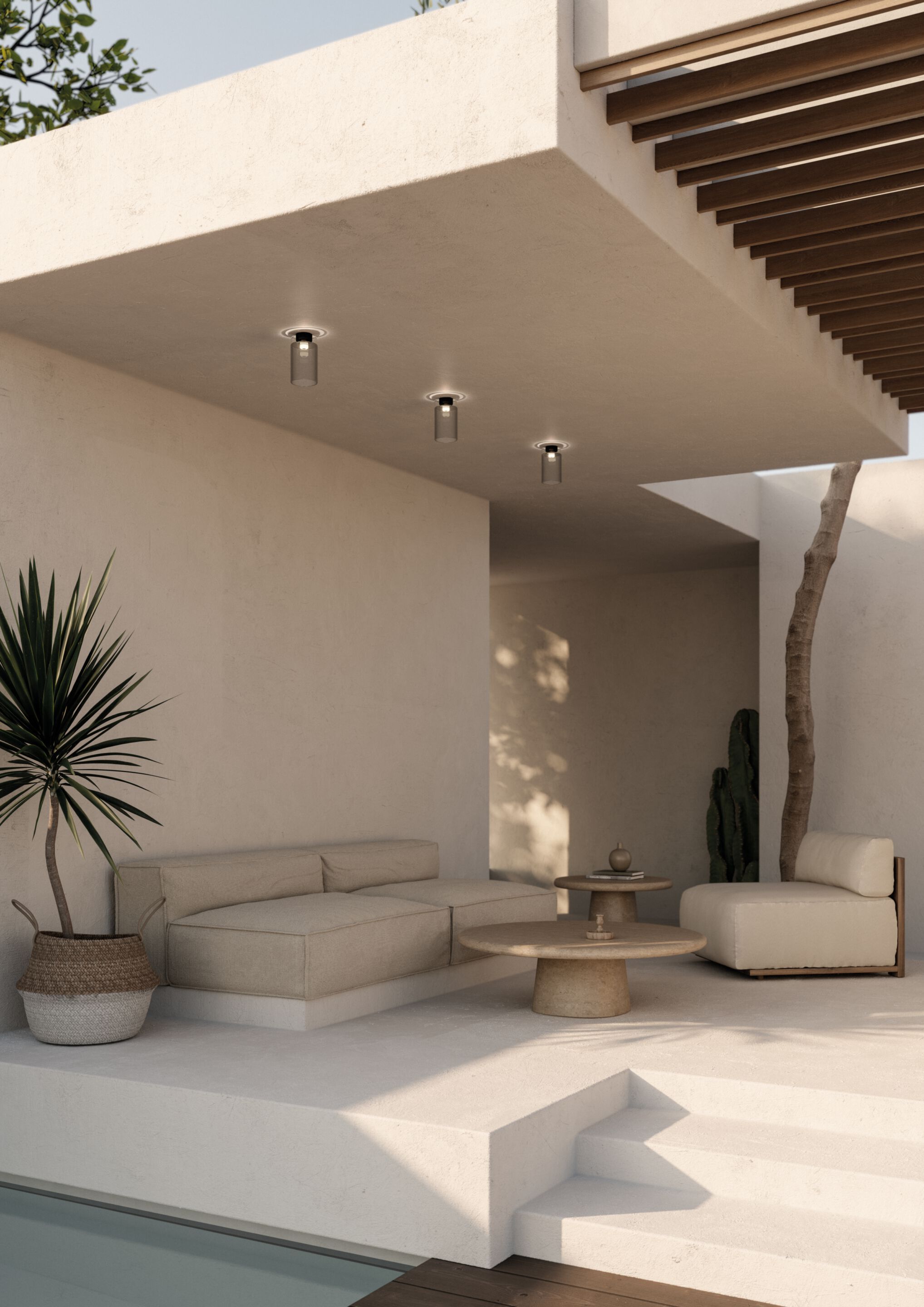 Стеклянная светодиодная наружная потолочная лампа AXOLIGHT Spillray Plus ARCH-00000006 - Вид №3