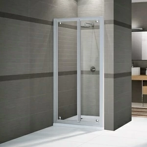 Novellini. Двери в нишу 72 см B с серебристым профилем STAR