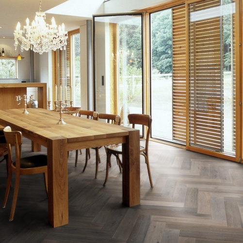 Паркет Ёлка Solidfloor New classic Кэнтрбери Дуб Натур с брашью (Текстурированная) 610х122 мм 1194938 - Вид №26