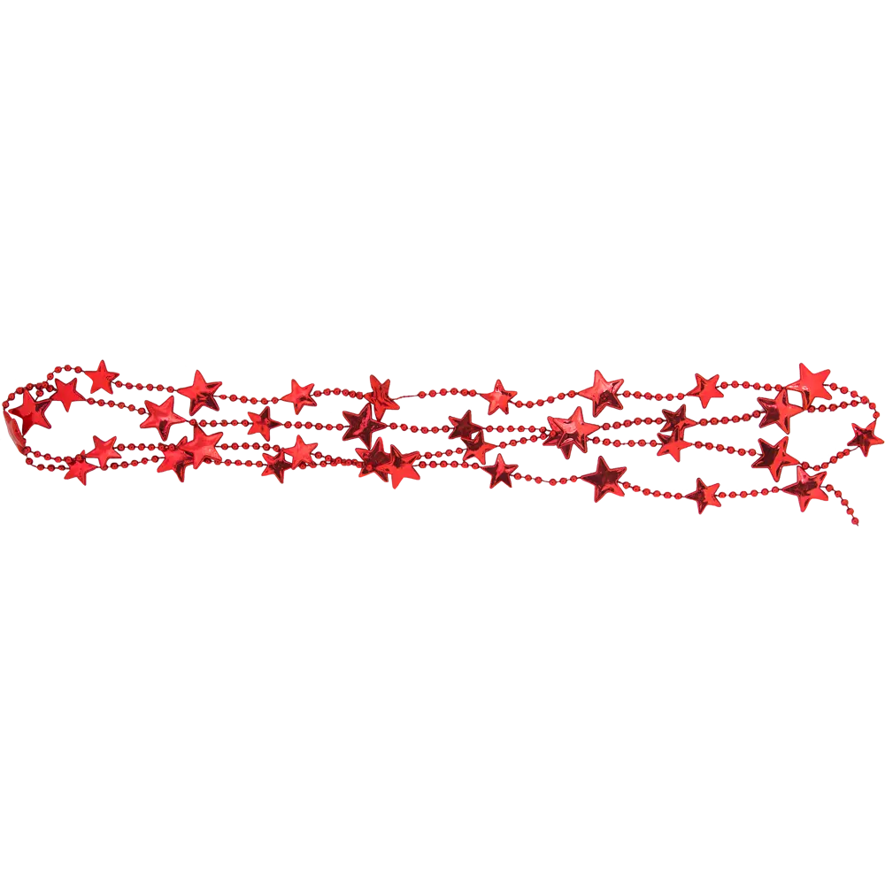 Гирлянда пластиковая Christmas "Звездочки" 180 см красный 82185200 STLM-2092020 Santreyd  - Вид №1