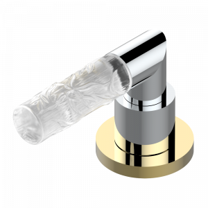 A35-35/H Вентиль устанавливаемый на борту 1/2" для горячей воды Thg-paris Bambou с белым хрусталём Хром/золото