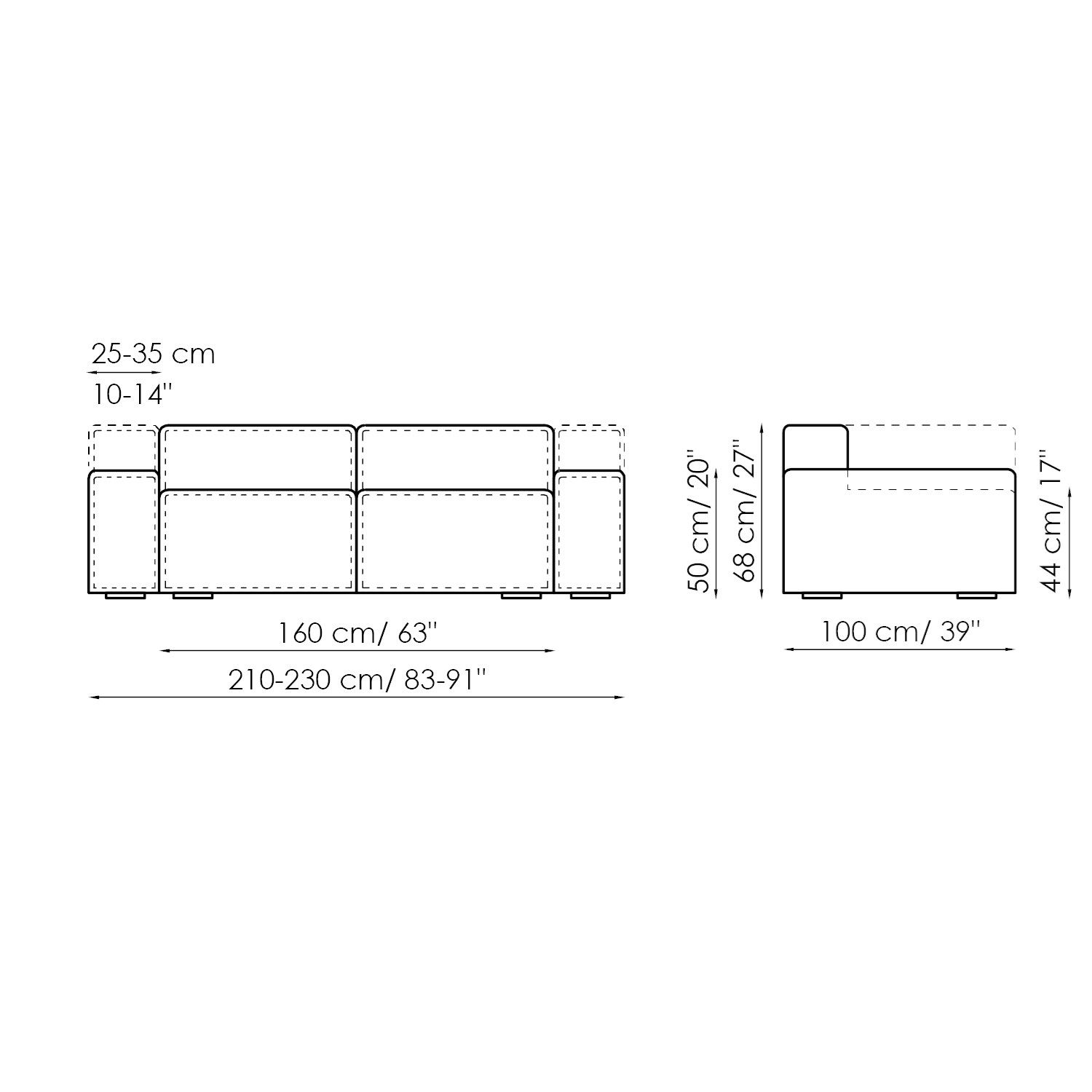 Модульный тканевый диван BONALDO арахис ARCH-00098902 - Вид №17
