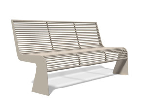 Скамья из нержавеющей стали со спинкой