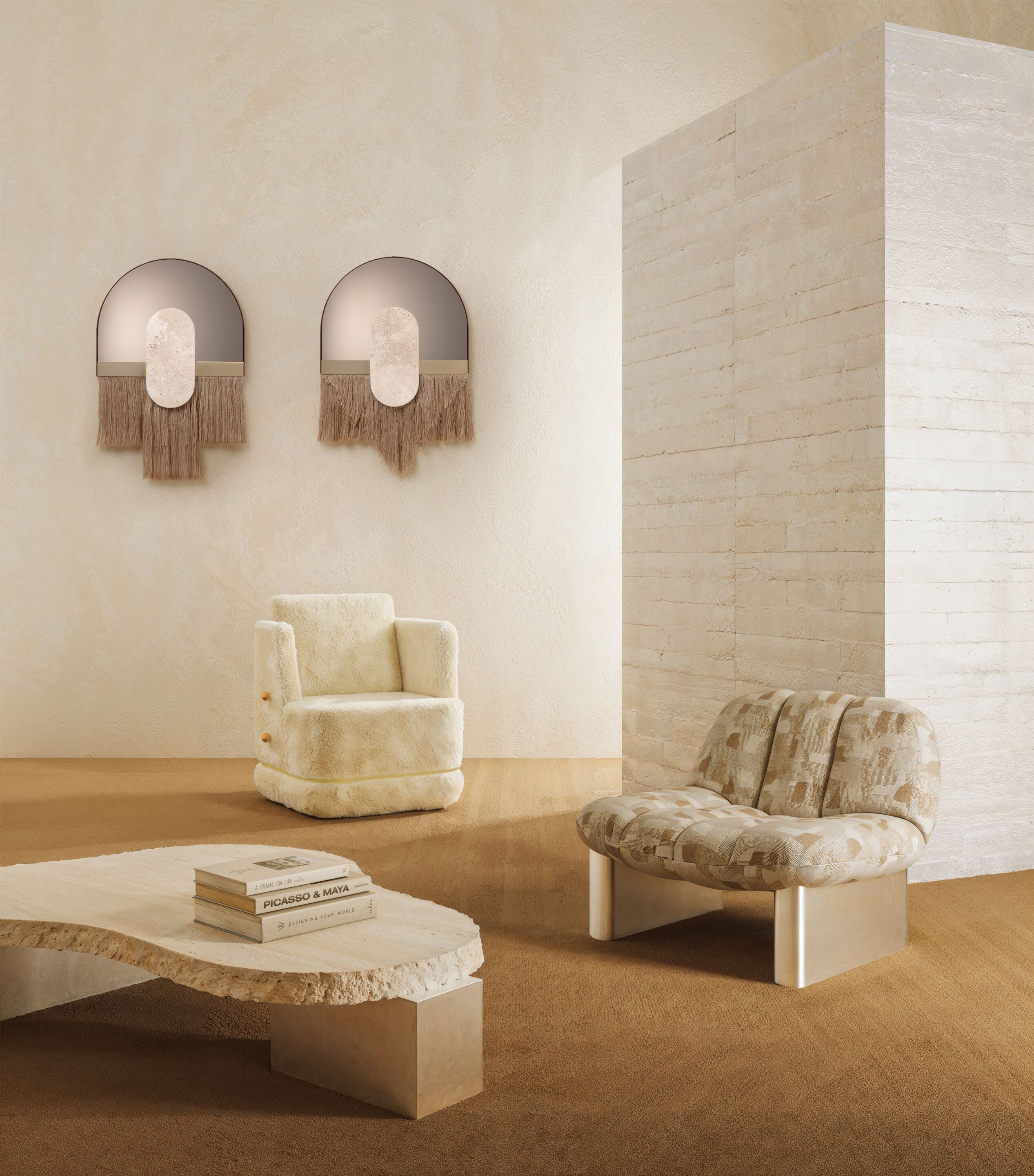 Журнальный столик из травертина для гостиной DOOQ ON THE ROCKS ARCH-00138147 - Вид №3