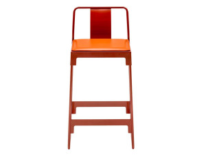 Высокий стальной стул с порошковым покрытием со спинкой