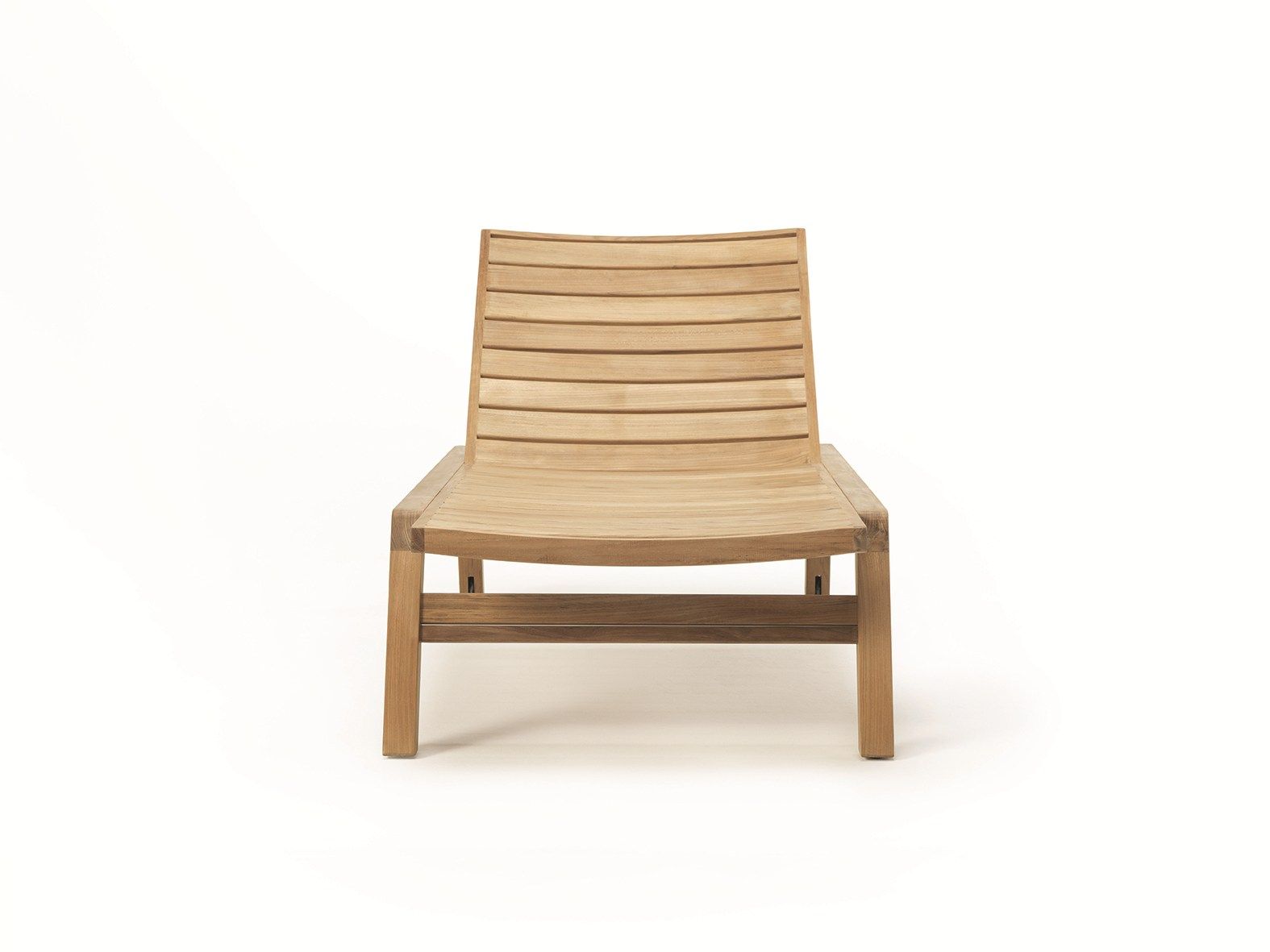 Садовая кровать с откидной спинкой из тикового дерева с колесами Ethimo Costes ARCH-00097028 - Вид №4