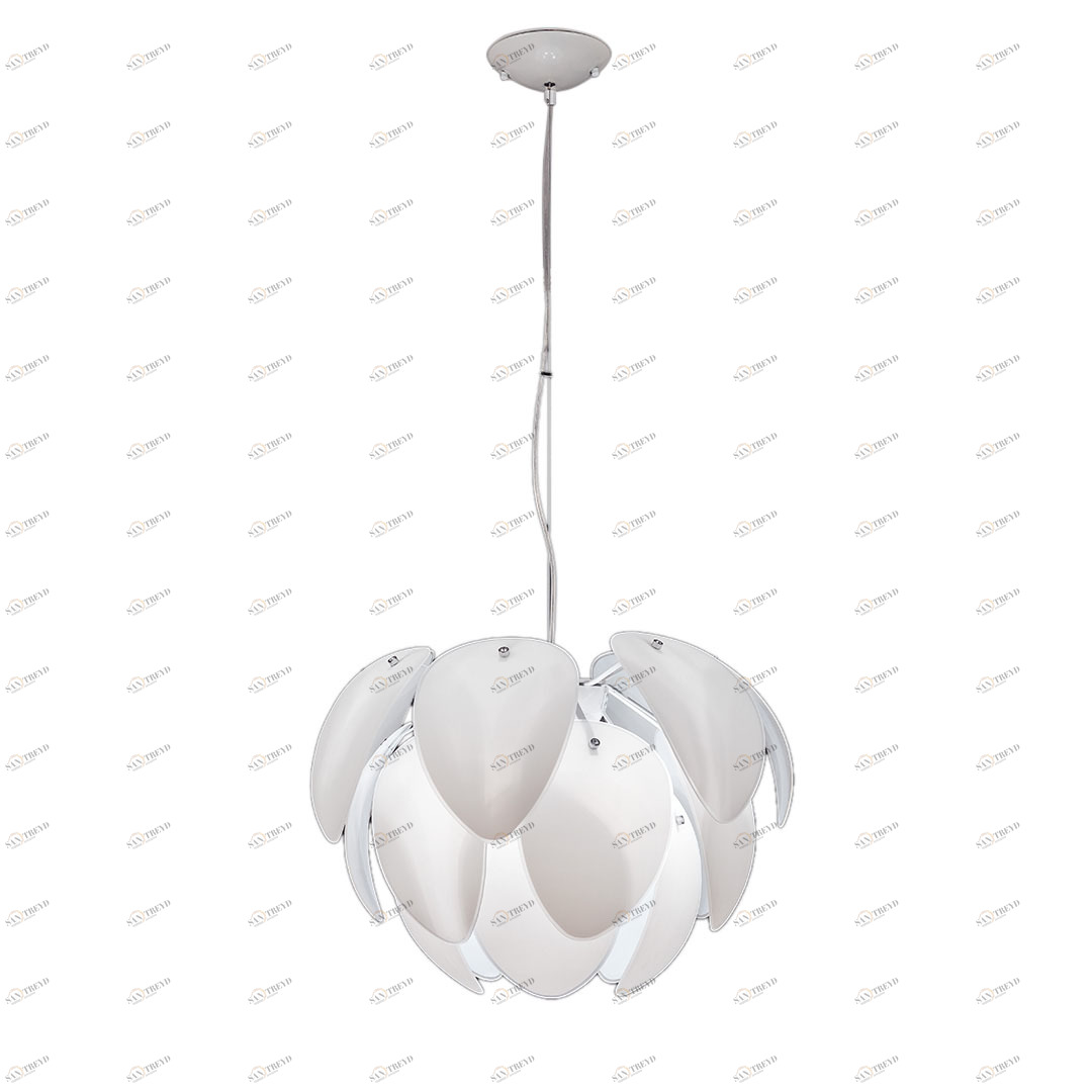 Люстра подвесная со стеклянными плафонами артишок Frezia Light 117645 FREZIA LIGHT ДИЗАЙНЕРСКИЕ, ФЛОРИСТИКА 00-3953623 Белый 