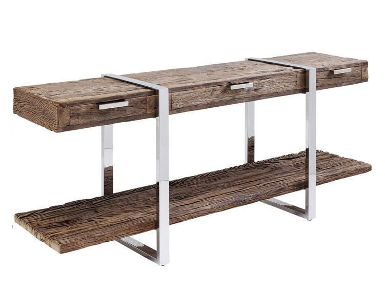 Рециркулированная деревянная прямоугольная консоль с ящиками KARE Design деревенский ARCH-00022016 - Вид №8