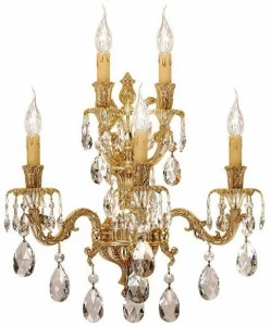 Possoni Illuminazione Аппликация из французского золота с каплями кристаллов swarovski® Caesar 798/a5-sw/g