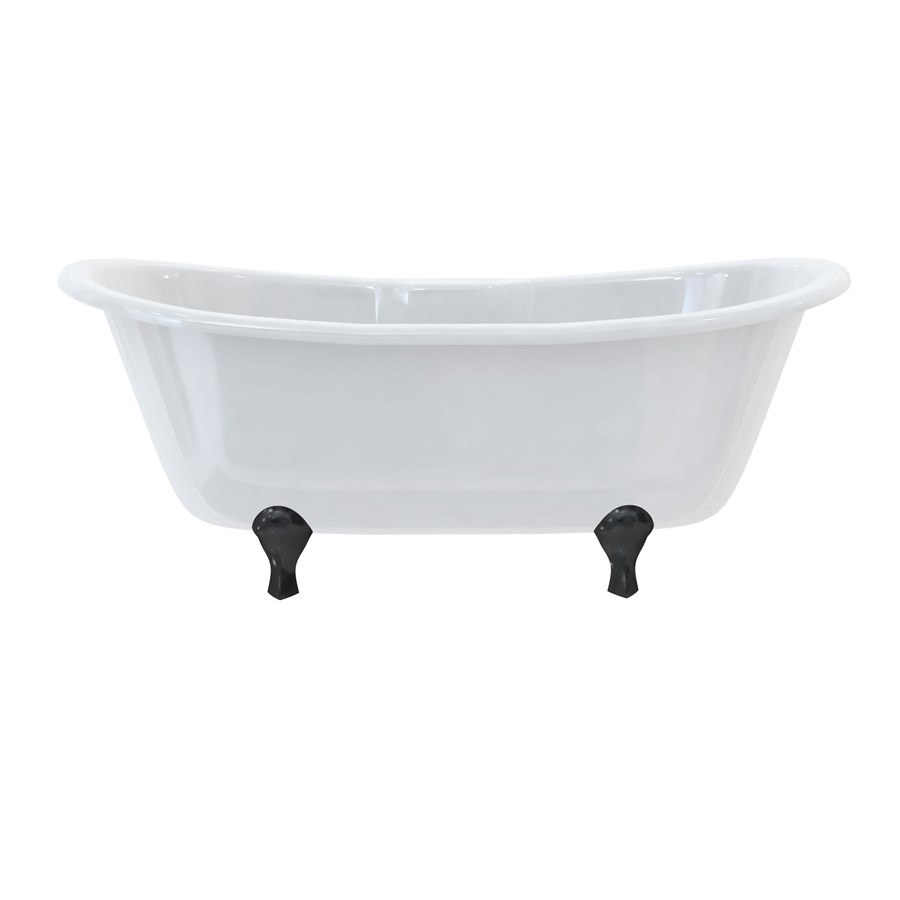 Burlington Двухсторонняя ванна Bateau с роскошными ножками с ножками Luxury Classic в черном цвете L3B T10F  - Вид №8