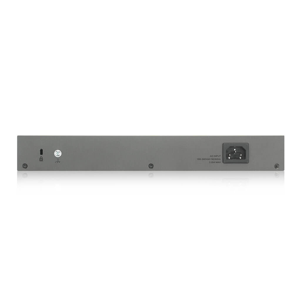 GS1300-18HP-EU0101F gs1300-18hp poe+ switch for ip cameras, 17xge (16xpoe +), 1xsfp, poe budget of 170 w, power transmission distance up to 250 m, increased overvoltage and esd protection ZyXEL Santreyd  - Вид №1