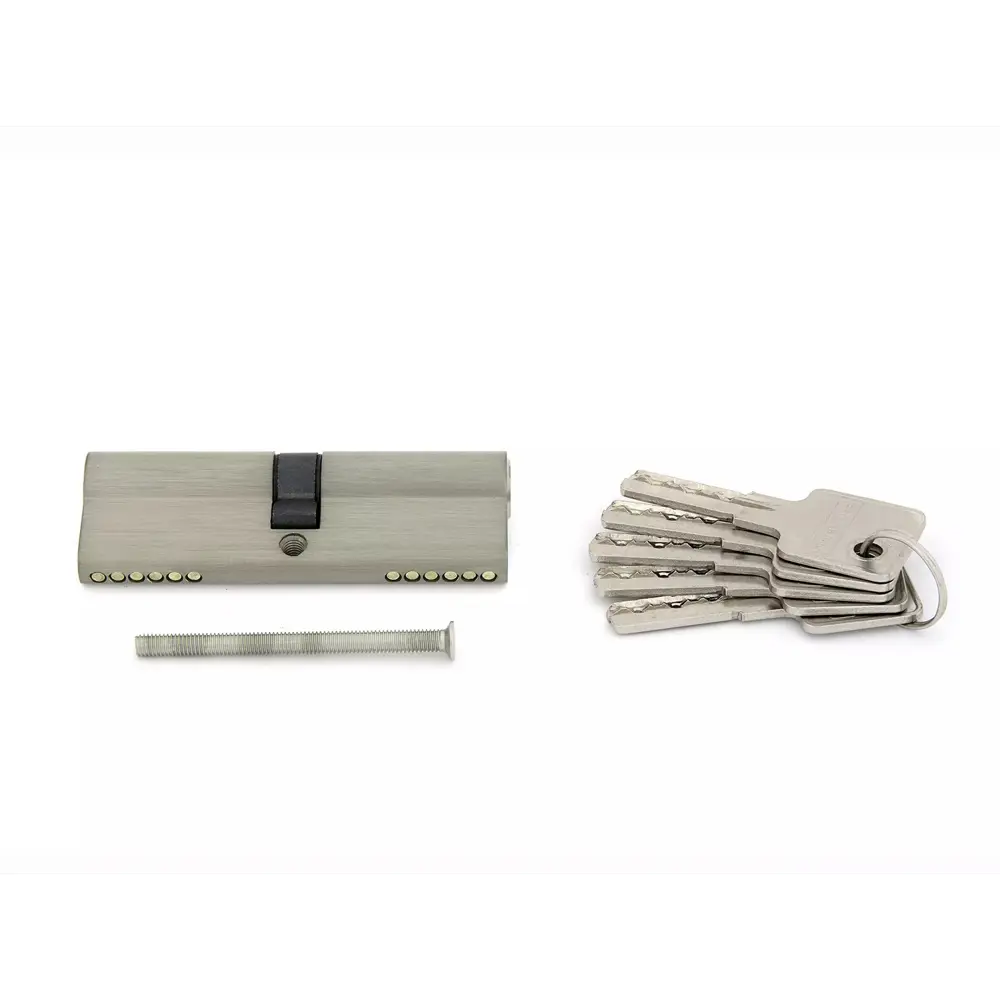Цилиндр Palladium ZN 90 C ET SN, 45x45 мм, ключ/ключ, цвет матовый никель 82735421 STLM-2084055  - Вид №1