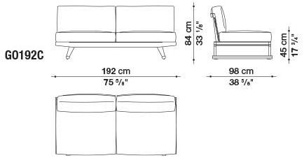 B&B Italia Outdoor Диван с шезлонгом Gio sun-id-1442753 - Вид №4