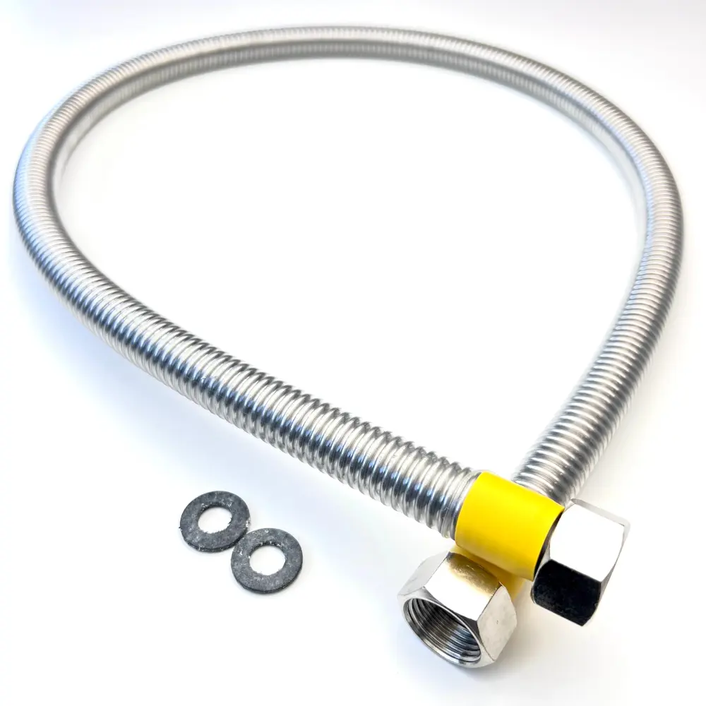 90429317 Сильфон для газа в оплётке Tuboflex в оплетке ПВХ 1/2"x1.0 м внутренняя-внутренняя резьба STLM-0809490
