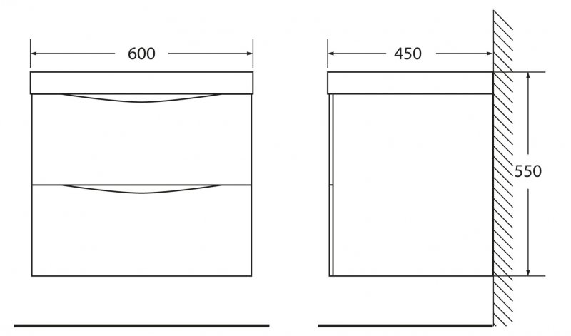 Мебель для ванной BelBagno MARINO-600-2C-SO-RCA-P  - Вид №2