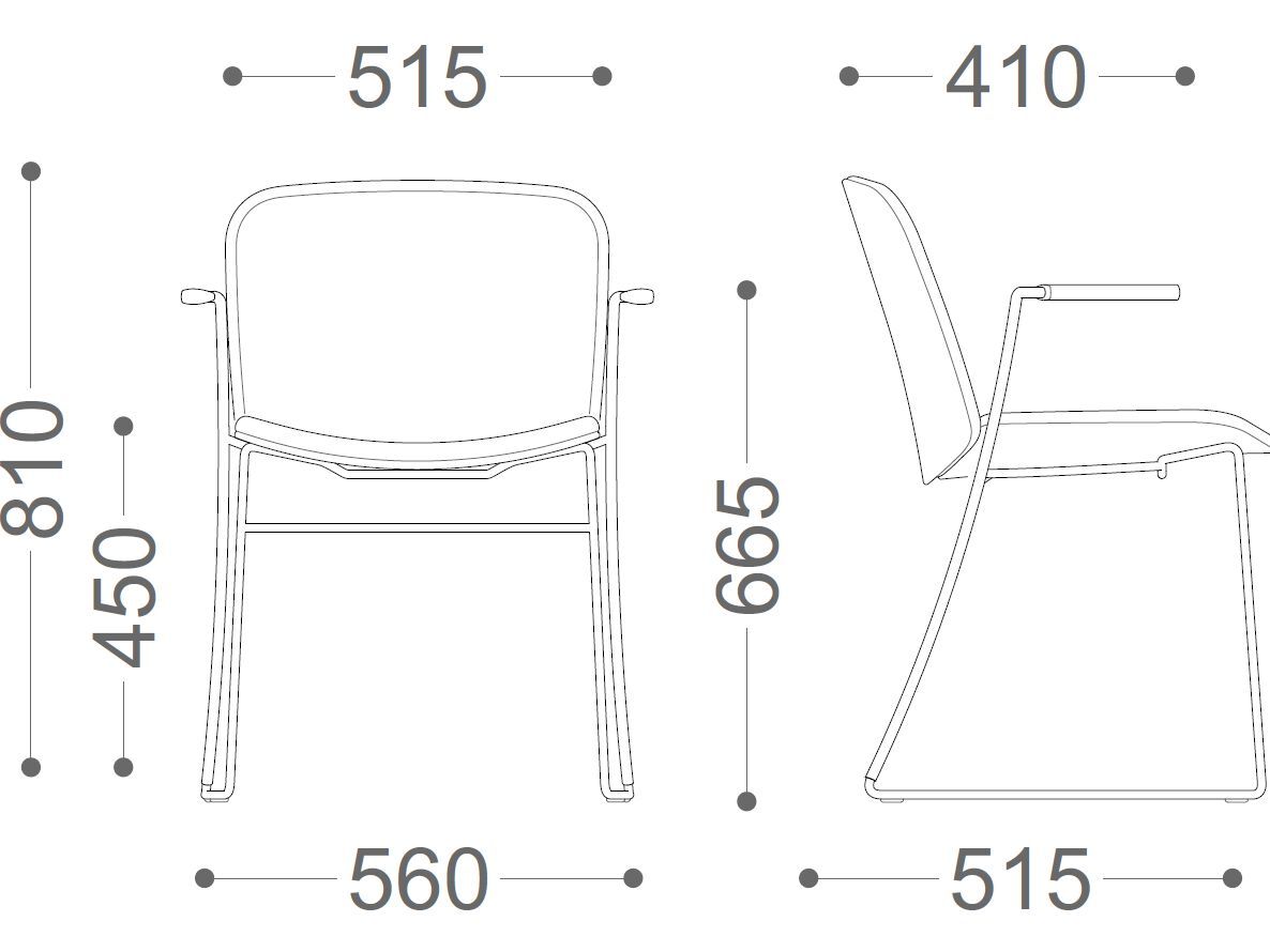 Мягкий стул из ткани с подлокотниками VAGHI Free Soft ARCH-00138774 - Вид №6