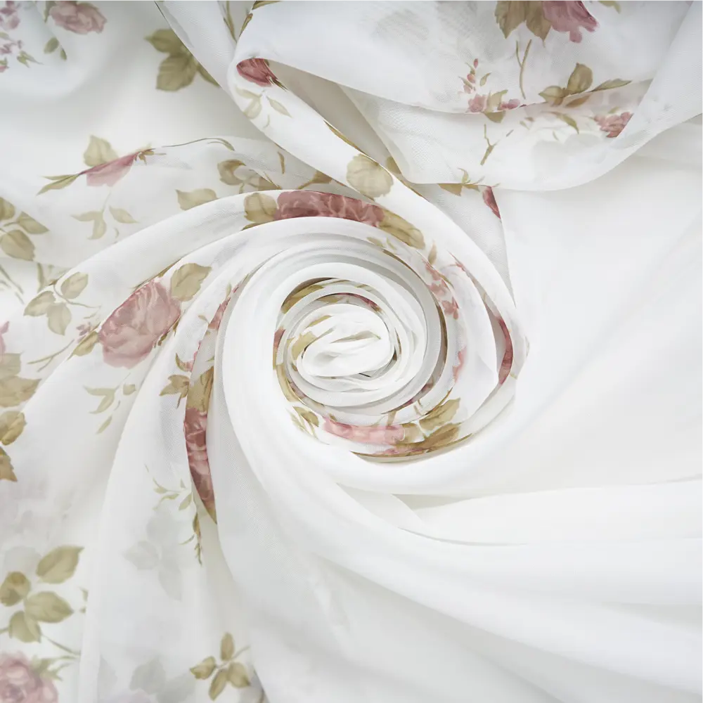 Комплект штор на ленте для кухни Акварель 280x160 см цвет коричневый WITERRA STLM-2092066 - Вид №2