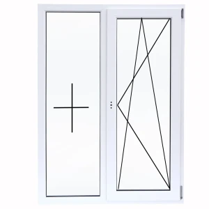 Окно пластиковое ПВХ Deceuninck двустворчатое 1170x1000 мм (ВхШ) однокамерный стеклопакет белый/темный дуб