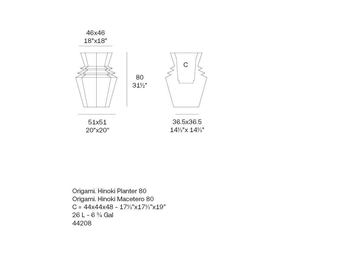 Садовый горшок Vondom оригами ARCH-00096174 - Вид №5