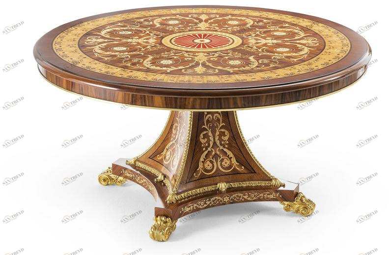 OAK Круглый обеденный стол из розового дерева Galleria sun-id-1472724