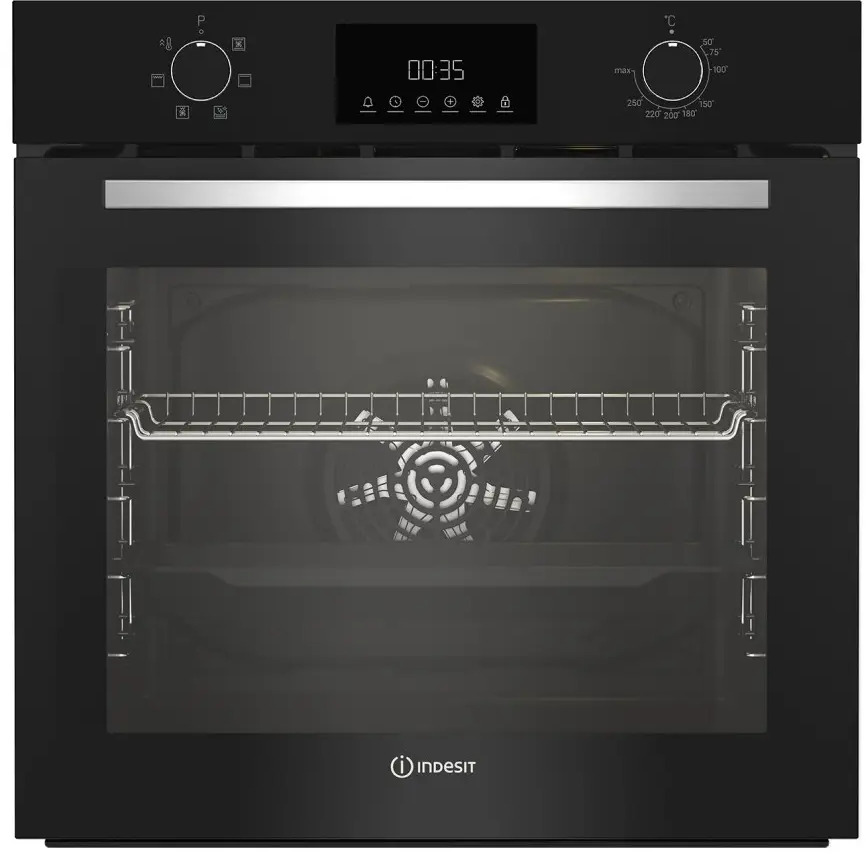 91421406 Электрический встраиваемый духовой шкаф Indesit IFE 3644 J BL 60x60x57 см цвет черный STLM-0865042